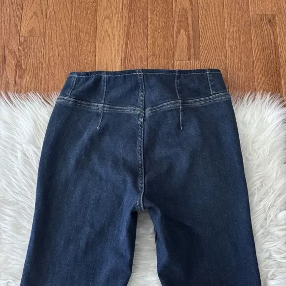 Free People We The Free Jayde Flare Jeans Dark Wash Womens Size 26 Boho Festival - Picture 13 of 15